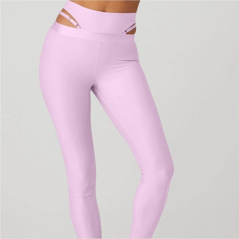 Alo Yoga Airlift Extreme High Waist All Nighter Legging Sugarplum Pink Sz Large